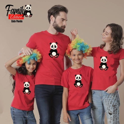 Trending Family Tshirt Cute Panda Baju Family Clothes