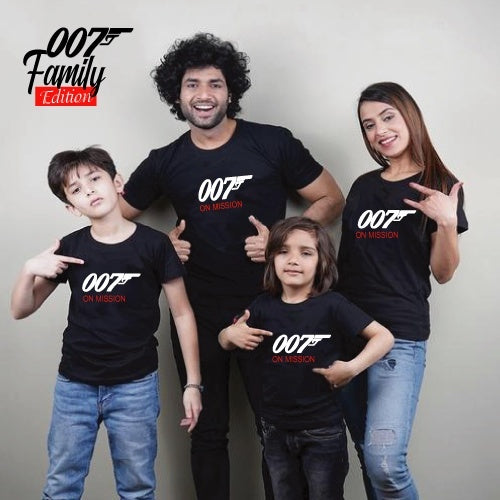 Trending Family T-shirt 007 James Bond  Family Cotton 100%