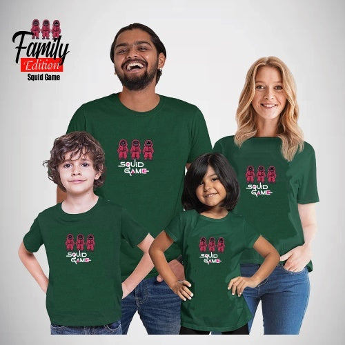 Trending Family T-shirt Netflix Squid Baju Family Cotton