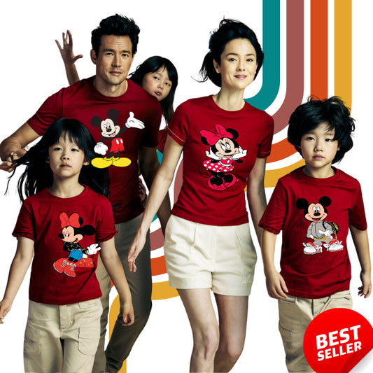 ✨🐹Family Disney Mickey  Tshirt Set  Family 100%Cotton Quality