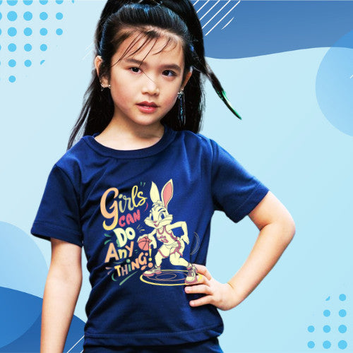 Bunny Girl Power Kids Tshirt Blouse Cotton Premium _ 004 Girl